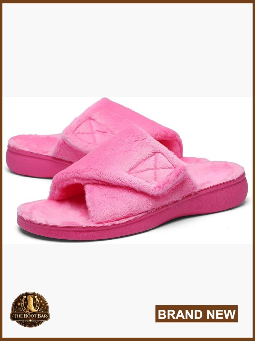 Plantar Fasciitis Fuzzy Arch Support Slippers Adjustable Orthotic Heel Cup
